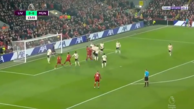 Van Dijk shënon gol të bukur me kokë në portën e Manchester Unitedit