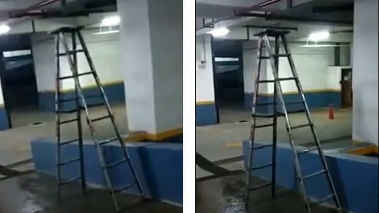 Shkallët dukeshin sikur “po ecin” vetë, autori i videos ka shpjegim për këtë – graviteti dhe dyshemeja jo e rrafshët bënë që ato të lëvizin