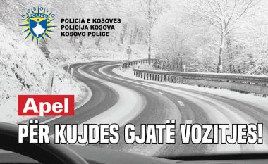 Reshjet e borës, Policia e Kosovës apelon për kujdes të shtuar në trafik