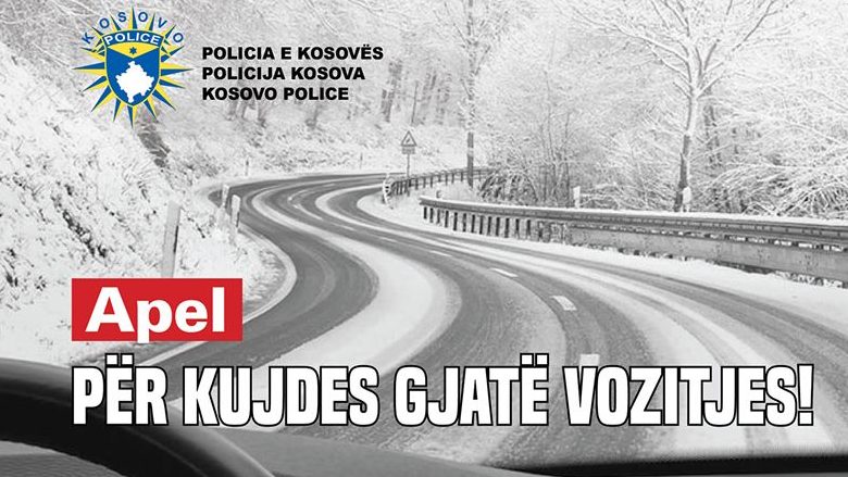 Reshjet e borës, Policia e Kosovës apelon për kujdes të shtuar në trafik