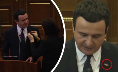 Ganimete Musliu ia vendos flamurin e Kosovës dhe atë kombëtar, Albin Kurti e falënderon