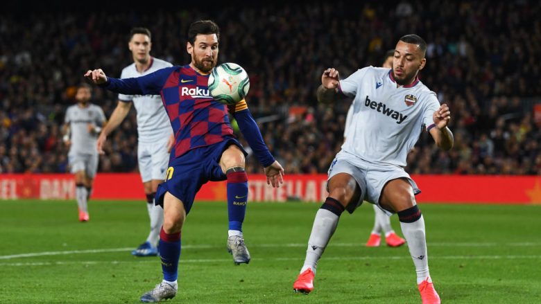 Notat e lojtarëve: Barcelona 2-1 Levante, Messi më i vlerësuari