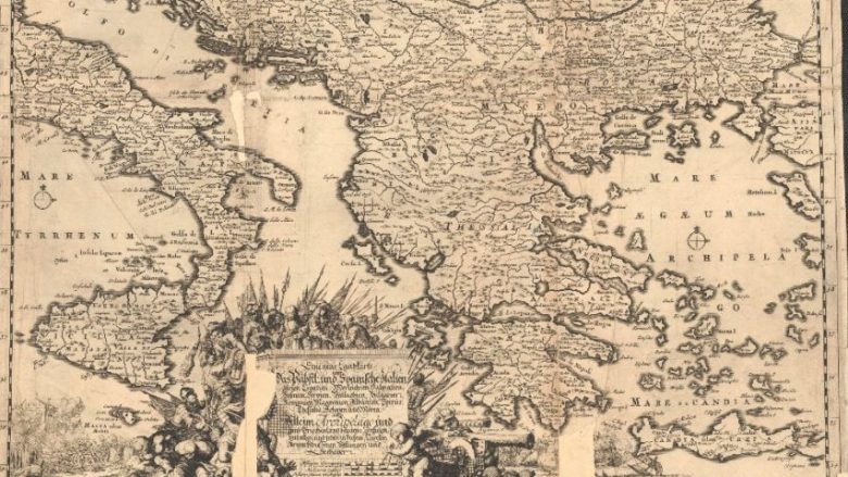 Harta e vitit 1688 dhe toponimet që lidhen me Shqipërinë e Kosovën