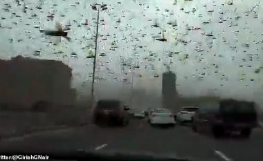 Karkaleca të shumtë e bllokuan trafikun në Bahrein, pas një stuhie të fuqishme nga Arabia Saudite