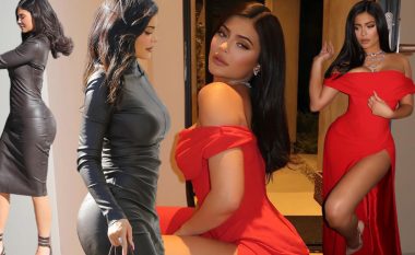 Kylie Jenner tregon figurën mbresëlënëse e veshur me fustan
