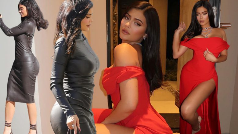 Kylie Jenner tregon figurën mbresëlënëse e veshur me fustan