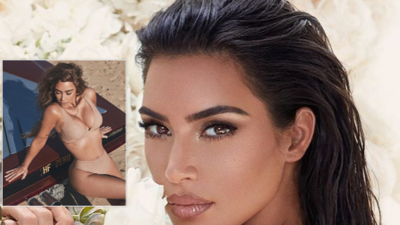 Kim Kardashian duket atraktive në pozën me të brendshme