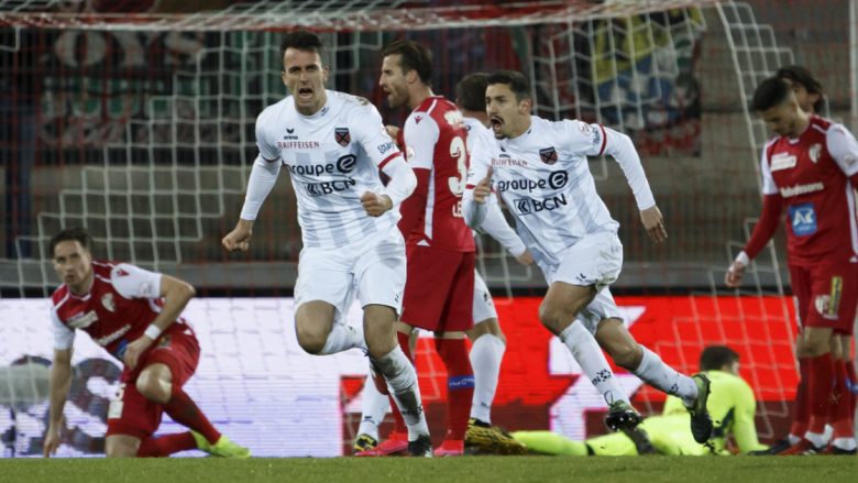 Mbrojtësi i Kosovës, Arbenit Xhemajli shënon golin e fitores ndaj Sionit