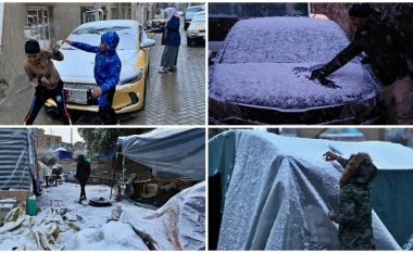 Pas 12 viteve bie borë në Bagdad, banorët dalin në rrugë për të shijuar këtë moment