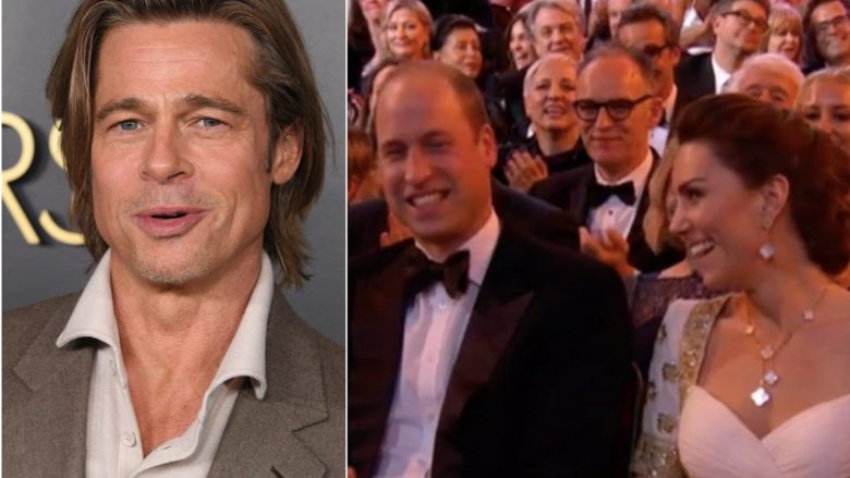 Brad Pitt sikletos Princin William dhe Kate Middleton në BAFTA kur ironizoi me largimin e Princit Harry nga Mbretëria