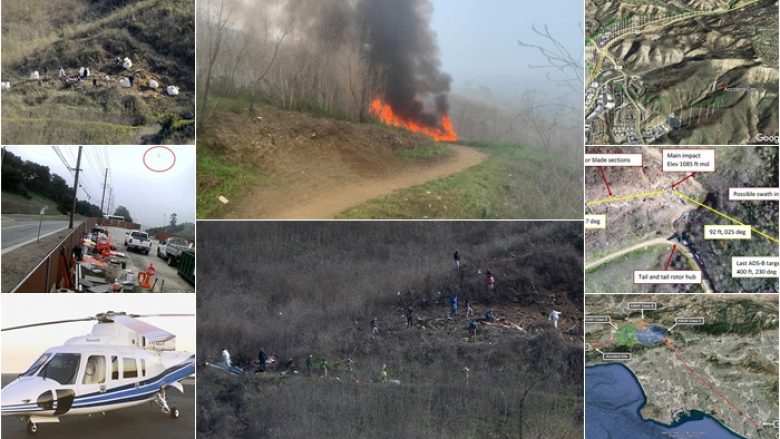 Publikohen fotografi të papara nga rrëzimi i helikopterit të Kobe Bryant – hetuesit zbulojnë se helikopteri nuk u rrëzua shkaku i dështim në motor