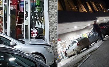 Një i lënduar nga aksidenti në Prishtinë – vetura gati hyn në një supermarket në Ulpianë