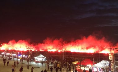 Flakë, tym e ngjyra - pritja spektakolare që i bënë tifozët skuadrës së Atletico Madridit