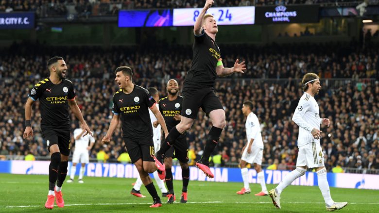 Tri gola të shënuara dhe një karton i kuq në Bernabeu – Manchester City fiton takimin e parë ndaj Real Madridit në Ligën e Kampionëve
