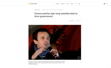 Reuters: Partitë në Kosovë nënshkruajnë marrëveshjen e shumëpritur për krijimin e qeverisë