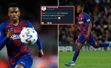 La Liga në postimin e tyre në Twitter ngatërron Nelson Semedon me Ansu Fatin