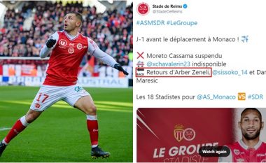 Arbër Zeneli ftohet për herë të parë nga Reims pas lëndimit, do të jetë i gatshëm për ndeshjen me Monacon
