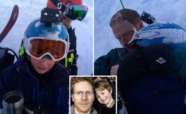 Po filmonte veten duke skijuar në alpet franceze, britaniku 11-vjeç bie në gropë – babai përdor pajisje të veçanta për ta shpëtuar