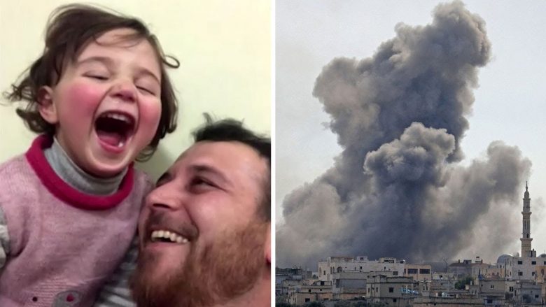 Kishte përlotur botën me videon ku shihej se si babai e mësonte të qeshte sa herë që shpërthenin bombat, 3-vjeçarja nga Siria arrin në Turqi me prindërit