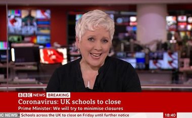 Po fliste për coronavirusin, prezantuesja e lajmeve në BBC kollitet gjatë transmetimit live: Më ndodhi për shkak të pluhurit në studio