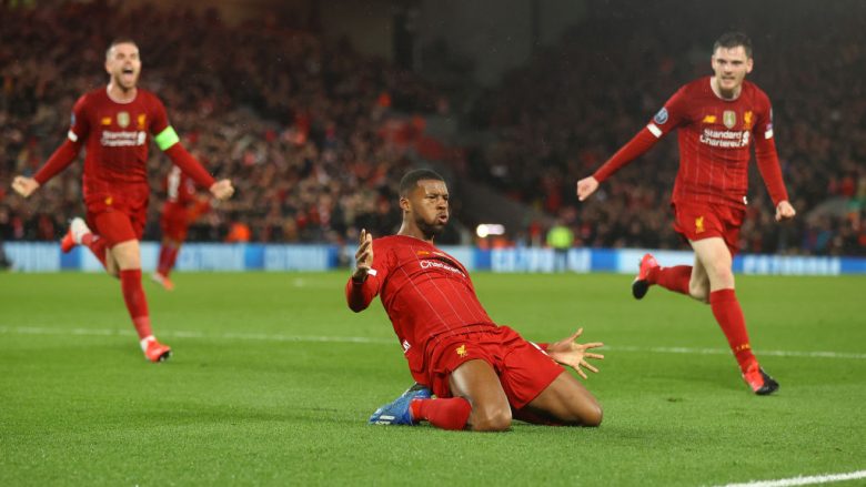Liverpooli shkon në pushimin e pjesës së parë me epërsi ndaj Atletico Madridit me golin e Wijnaldum