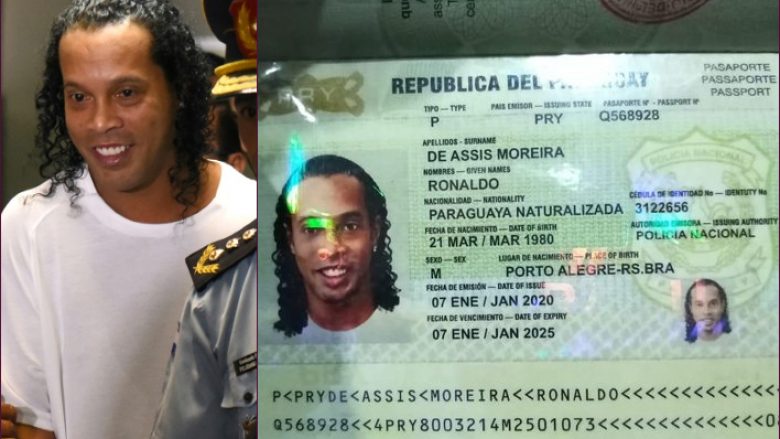 Ronaldinho rrezikon gjashtë muaj burg për përdorimin e pasaportës false