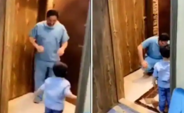 Pamje prekëse: Pasi kthehet nga spitali, mjeku shpërthen në lot – pasi nuk mund ta përqafonte djalin e tij