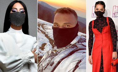 Të famshmit shqiptarë kthejnë në trend pozimin me maska atraktive në këto ditë karantine