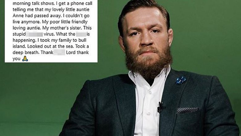 E dhimbshme: Conor McGregor përmes një njoftimi pikëllues tregon se ka humbur tezen e tij për shkak të coronavirusit