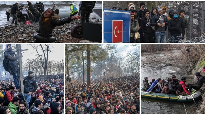 Mbi 75 mijë emigrantë tentojnë të futen në vendet e BE-së përmes Turqisë, policia greke përdor gaz lotsjellës dhe tela gjembor për t’i ndalur
