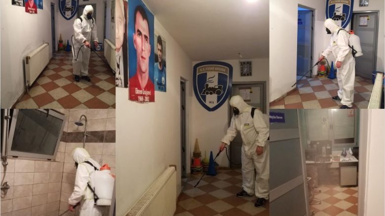 Fushë Kosova dezinfekton objektet e klubit si masë parandaluese për coronavirusin