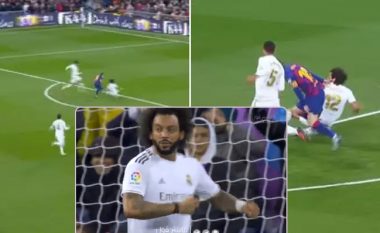 Marcelo festoi sikur të kishte shënuar kur parandaloi gol potencial me intervenimin ndaj Messit