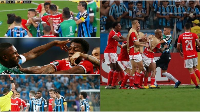 Ndeshje e çmendur në Copa Libertadores – rrahje masive, tetë kartonë të kuq, por jo edhe gola në derbin e Porto Alegres