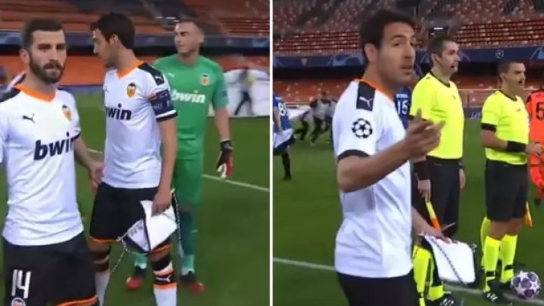 Lojtarët e Valencias nuk kishin asnjë ide se çfarë të bënin pas himnit të Ligës së Kampionëve, të hutuar shkaku i coronavirusit