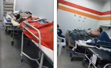 Pamje rrëqethëse brenda një spitali në Brazil, trupat e pajetë qëndrojnë pranë pacientëve që shërohen nga COVID-19