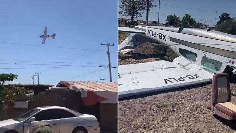 Po bënte akrobacione në ajër, aeroplani i vogël rrëzohet në Meksikë – shpëtojnë piloti dhe pasagjerët