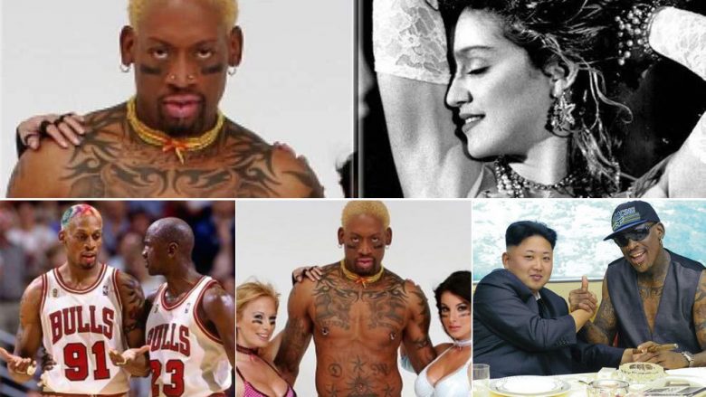 Denis Rodman, basketbollisti më i përfolur në NBA: Marrëdhënia me Madonnan dhe oferta e saj 20 milionëshe, problemet te Chicago dhe miqësia me Kim Jong-un