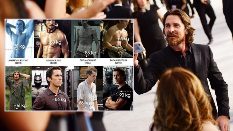 Totali i kilogramëve që i ka humbur dhe shtuar Christian Bale për nevojat filmike