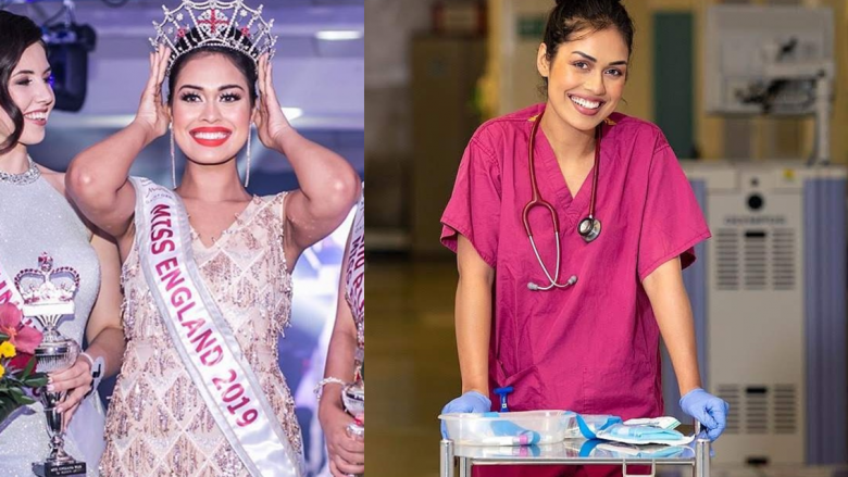 ”Miss Anglia” Bhasha Mukherjee lë kurorën e bukurisë për të punuar si doktoreshë në ndihmë të të prekurve me coronavirus