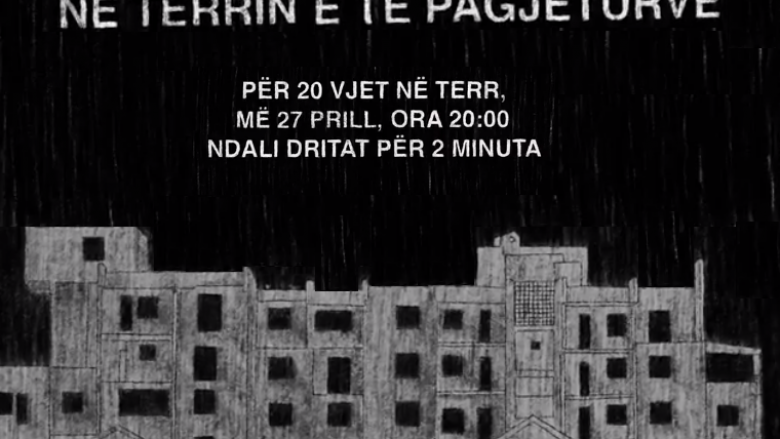 Aksion simbolik: Në terr për të pagjeturit – Ndali dritat për 2 minuta