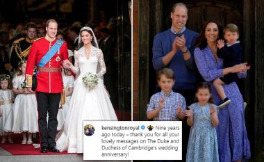 Princi William dhe Kate Middleton festojnë përvjetorin e nëntë të martesës