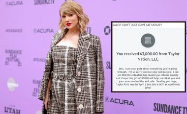 Taylor Swift vazhdon t’u dhurojë para fansave të mbetur pa punë si pasojë e coronavirusit