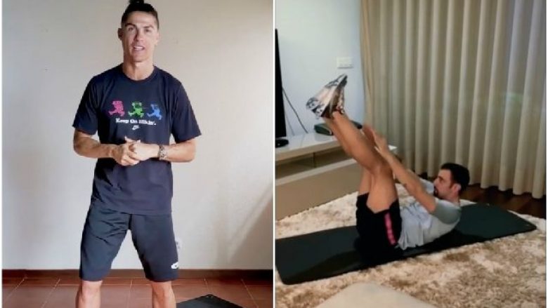 Cristiano Ronaldo e krijoi sfidën për ushtrimet e barkut – Bruno Fernandes i përgjigjet, mirëpo mbetet larg CR7