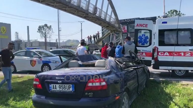 Aksident  në autostradën Tiranë-Durrës, lëndohen nënë e bir