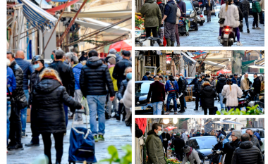 Në mes të pandemisë së Covid-19, një treg në Itali mbetet i mbushur me njerëz edhe sot