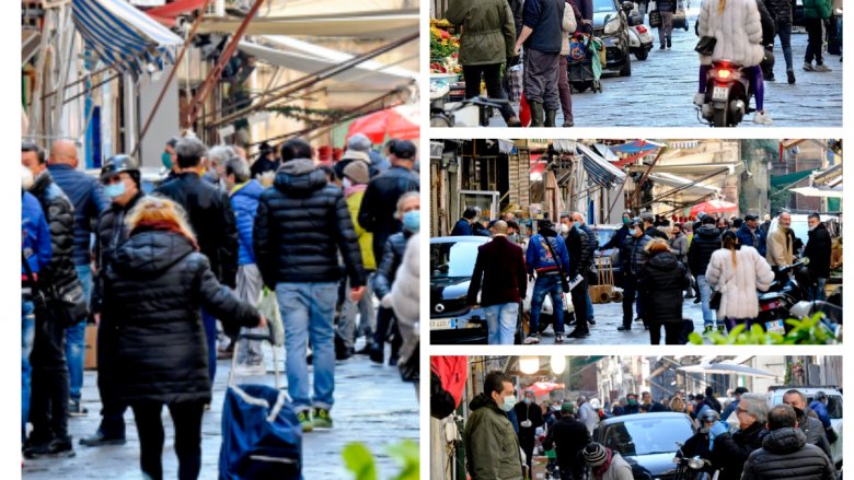Në mes të pandemisë së Covid-19, një treg në Itali mbetet i mbushur me njerëz edhe sot
