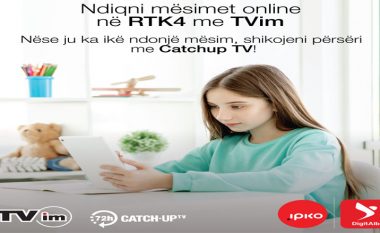IPKO mundëson mësimet online edhe përmes TVim dhe Catchup TV 