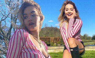 Rita Ora tregon fizikun e saj të mahnitshëm, teksa shëtitet e vetme në periudhën e izolimit