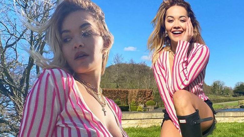 Rita Ora tregon fizikun e saj të mahnitshëm, teksa shëtitet e vetme në periudhën e izolimit