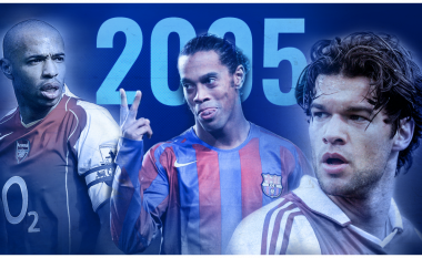 Mesfushë shkatërruese dhe sulm i jashtëzakonshëm, formacioni më i shtrenjtë i vitit 2005 – Ronaldinho lojtari me vlerën më të madhe